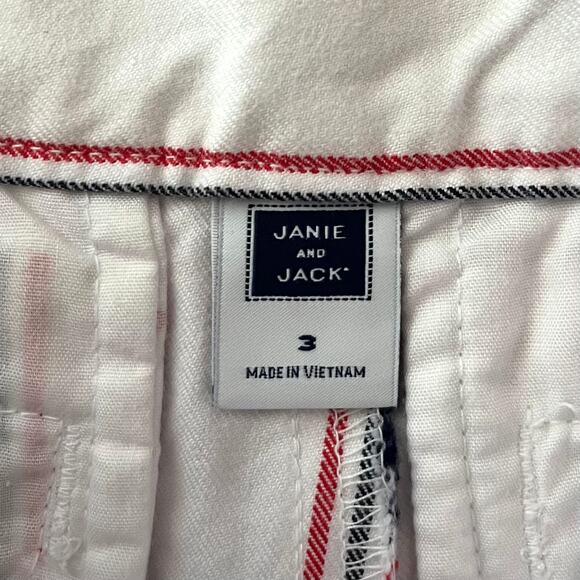 Janie and Jack Striped Shorts Navy Blue Red Adjustable Waist Cotton Boys 3 - Picture 2 of 6